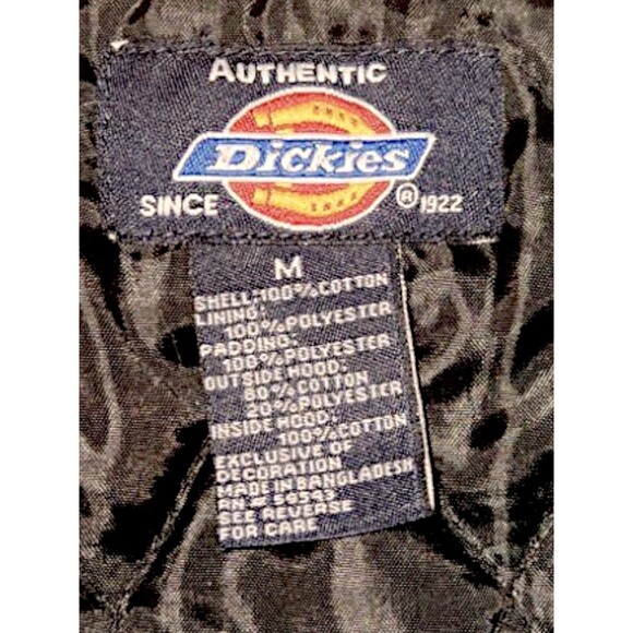 Dickies Barn Jacket Mens M Buffalo Red Plaid Quilted Work Wear Hooded Outdoors - Picture 2 of 6